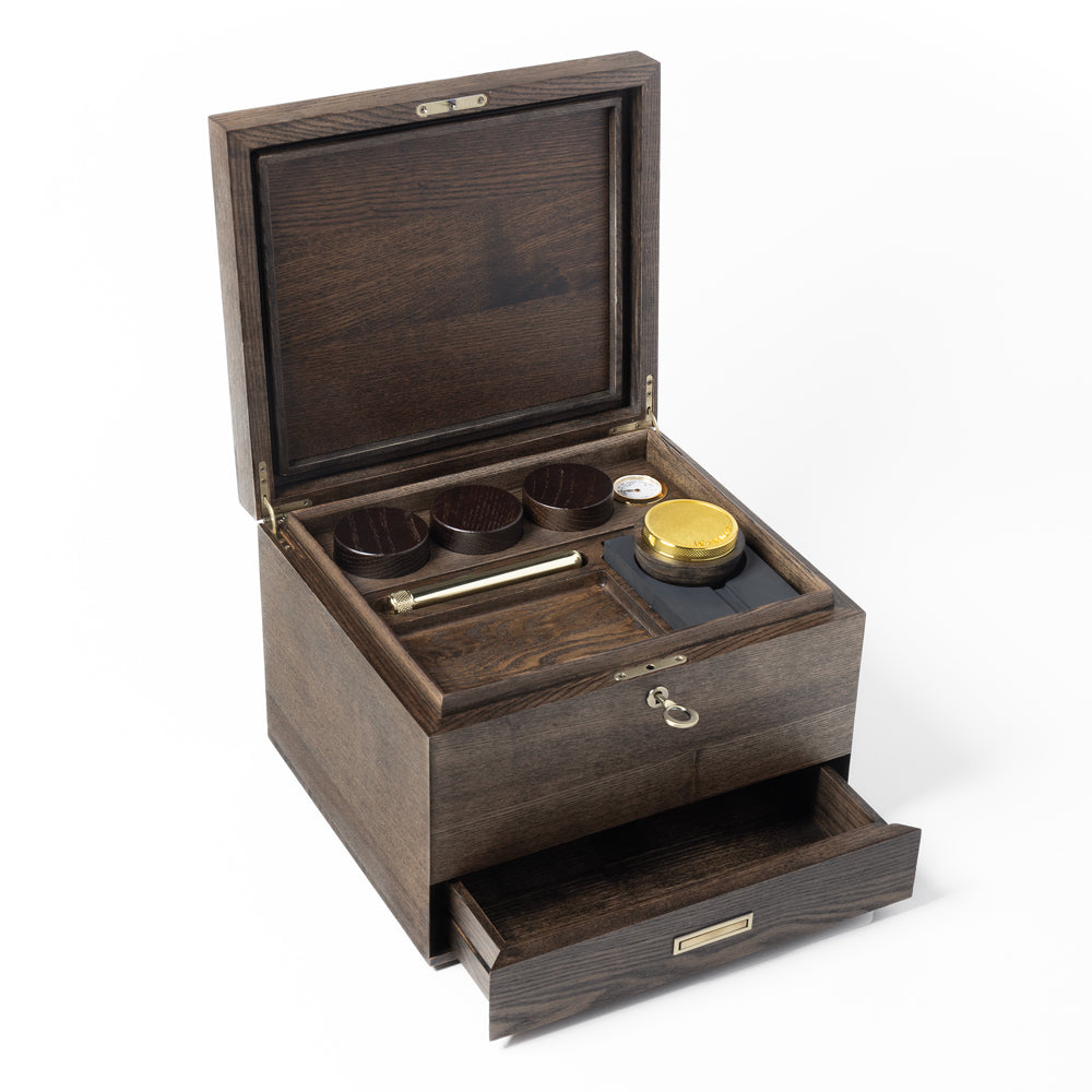 Durable wooden stash container