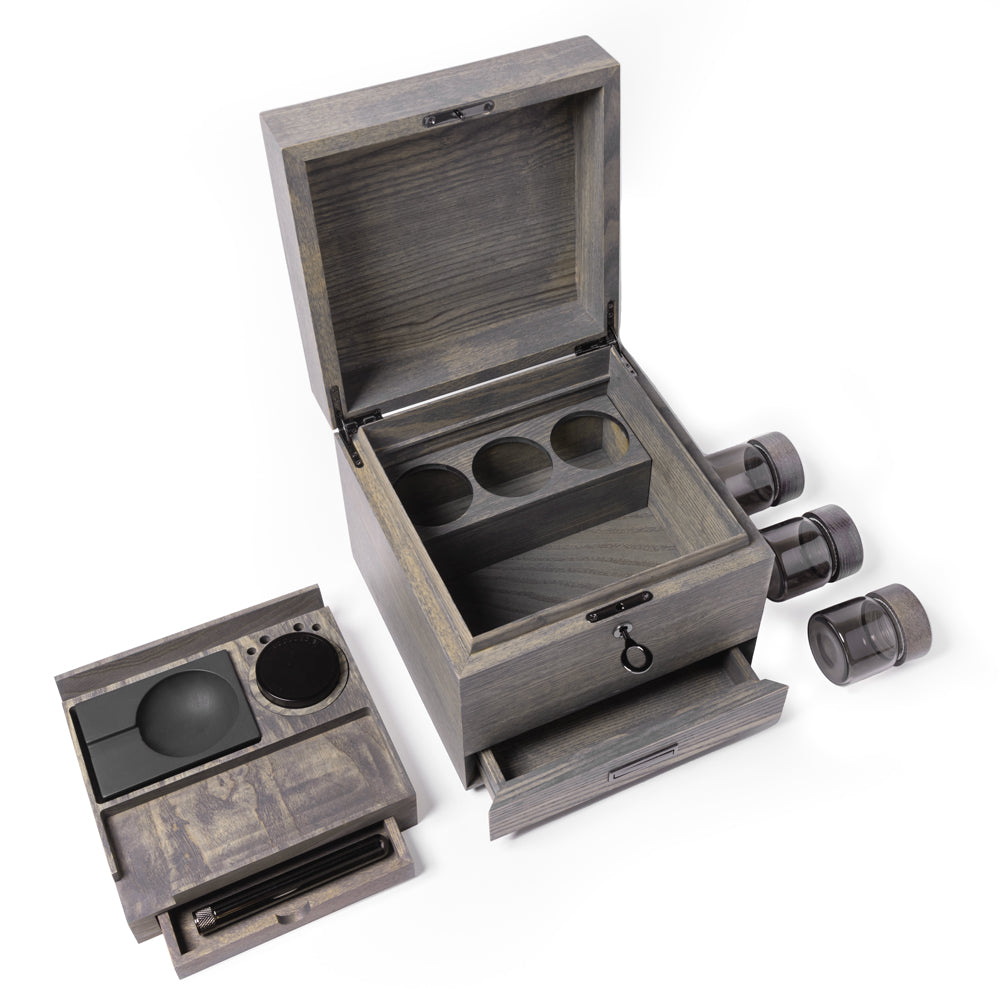 Ash Wood Gray Wooden Stash Box