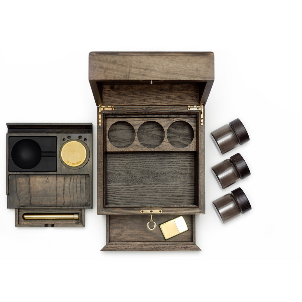 Premium Stash Box with Tray and Hidden Drawer
