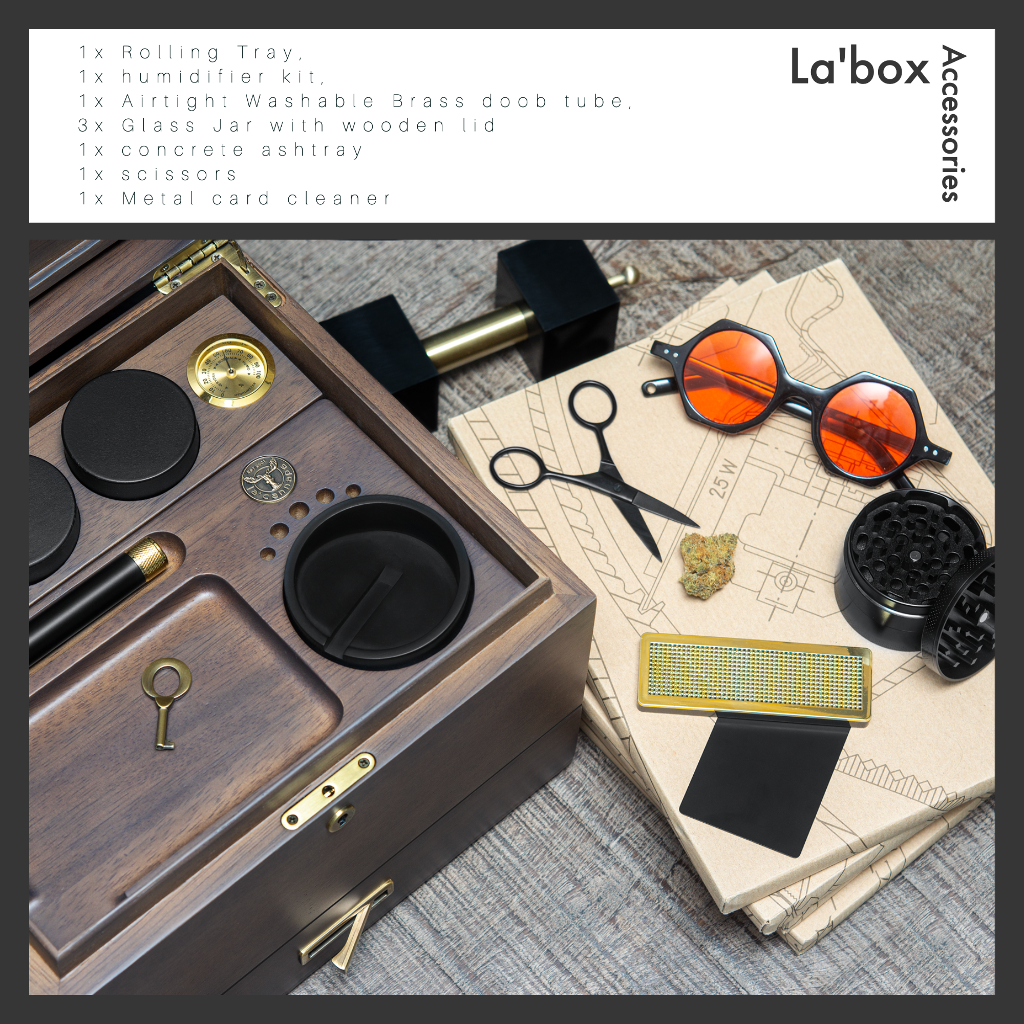 Premium Wooden Stash Box Kit